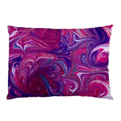 Painted Feathers Pillow Case by kaleidomarblingart