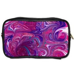 Painted Feathers Toiletries Bag (two Sides) by kaleidomarblingart