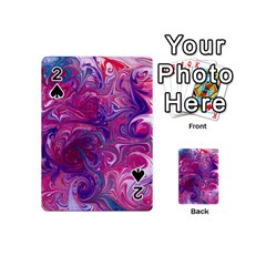 Painted Feathers Playing Cards 54 Designs (mini) by kaleidomarblingart