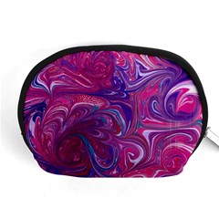 Painted Feathers Accessory Pouch (medium) by kaleidomarblingart