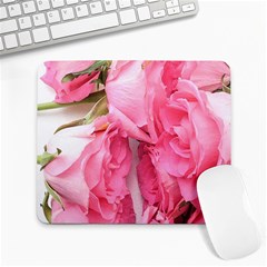 Scattered Magenta Roses Large Mousepads by kaleidomarblingart