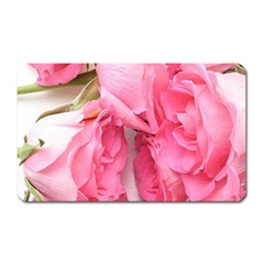 Scattered Magenta Roses Magnet (rectangular) by kaleidomarblingart