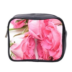 Scattered Magenta Roses Mini Toiletries Bag (two Sides) by kaleidomarblingart