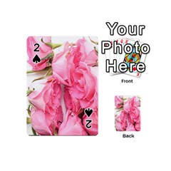 Scattered Magenta Roses Playing Cards 54 Designs (mini) by kaleidomarblingart