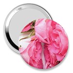 Scattered magenta roses 3  Handbag Mirrors Front