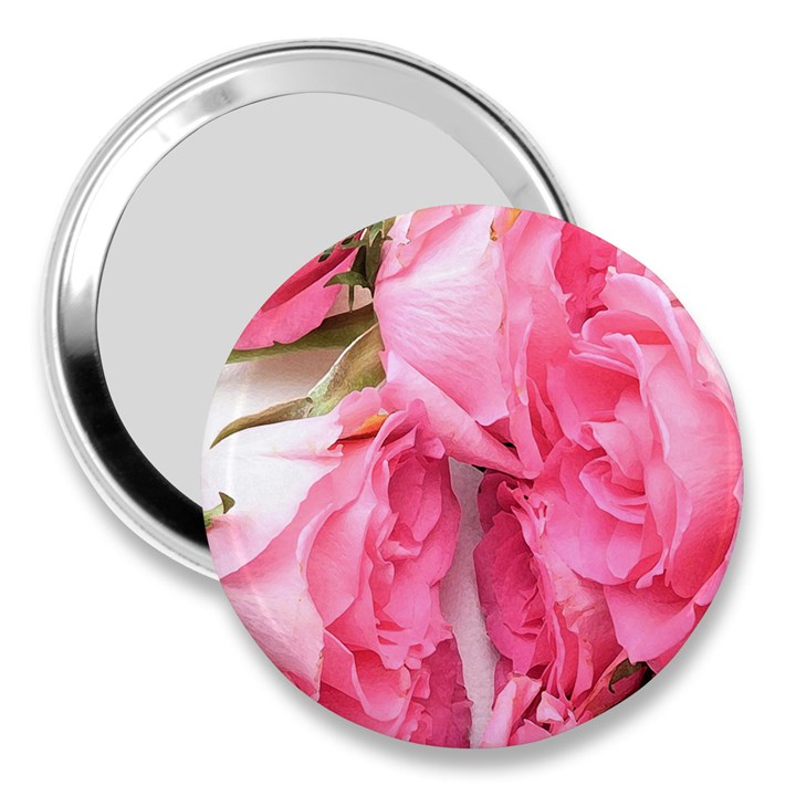 Scattered magenta roses 3  Handbag Mirrors