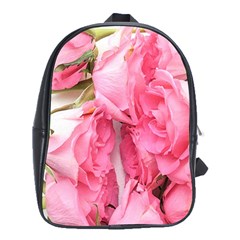 Scattered Magenta Roses School Bag (xl) by kaleidomarblingart