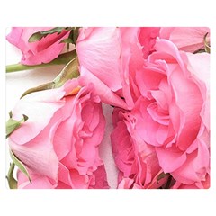 Scattered Magenta Roses Double Sided Flano Blanket (medium)  by kaleidomarblingart