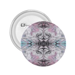 Pink On Grey Arabesque 2 25  Buttons by kaleidomarblingart