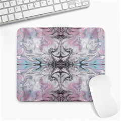 Pink On Grey Arabesque Large Mousepads by kaleidomarblingart