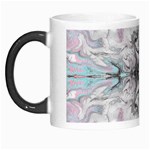 Pink on grey arabesque Morph Mugs Left