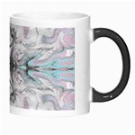 Pink on grey arabesque Morph Mugs Right