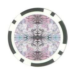 Pink On Grey Arabesque Poker Chip Card Guard (10 Pack) by kaleidomarblingart