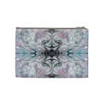 Pink on grey arabesque Cosmetic Bag (Medium) Back