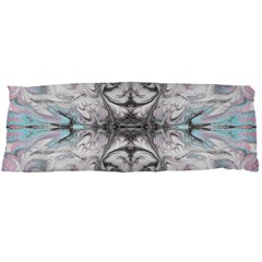 Pink On Grey Arabesque Body Pillow Case Dakimakura (two Sides) by kaleidomarblingart