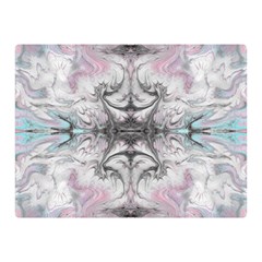 Pink On Grey Arabesque Double Sided Flano Blanket (mini)  by kaleidomarblingart