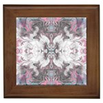 Marbling symmetry Framed Tile Front