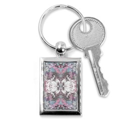 Marbling Symmetry Key Chain (rectangle) by kaleidomarblingart