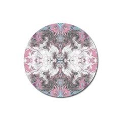 Marbling Symmetry Magnet 3  (round) by kaleidomarblingart