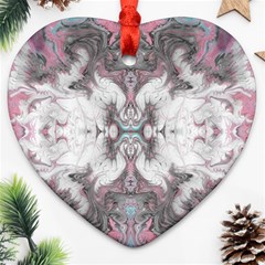 Marbling Symmetry Heart Ornament (two Sides) by kaleidomarblingart