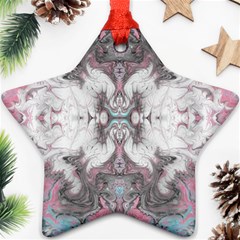 Marbling Symmetry Star Ornament (two Sides) by kaleidomarblingart