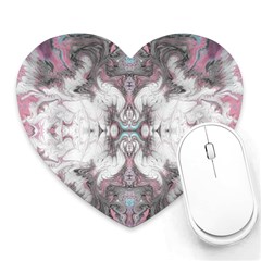 Marbling Symmetry Heart Mousepads by kaleidomarblingart