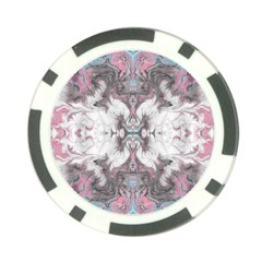 Marbling Symmetry Poker Chip Card Guard by kaleidomarblingart