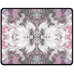 Marbling Symmetry Fleece Blanket (medium)  by kaleidomarblingart