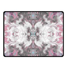 Marbling Symmetry Double Sided Fleece Blanket (small)  by kaleidomarblingart