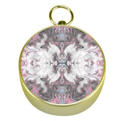 Marbling Symmetry Gold Compasses by kaleidomarblingart