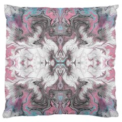 Marbling Symmetry Large Flano Cushion Case (two Sides) by kaleidomarblingart