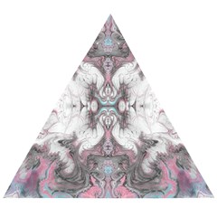 Marbling Symmetry Wooden Puzzle Triangle by kaleidomarblingart