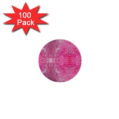 Magenta Repeats 1  Mini Buttons (100 Pack)  by kaleidomarblingart