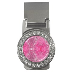 Magenta Repeats Money Clips (cz)  by kaleidomarblingart