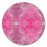 Magenta Repeats Magnet 5  (Round) Front