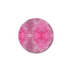 Magenta Repeats Golf Ball Marker by kaleidomarblingart