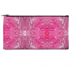 Magenta Repeats Pencil Case by kaleidomarblingart