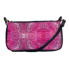 Magenta Repeats Shoulder Clutch Bag by kaleidomarblingart