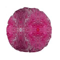 Magenta Repeats Standard 15  Premium Round Cushions by kaleidomarblingart