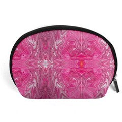 Magenta Repeats Accessory Pouch (large) by kaleidomarblingart