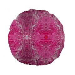 Magenta Repeats Standard 15  Premium Flano Round Cushions by kaleidomarblingart