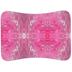 Magenta Repeats Velour Seat Head Rest Cushion by kaleidomarblingart