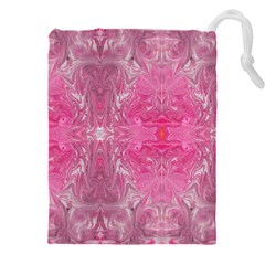 Magenta Repeats Drawstring Pouch (5xl) by kaleidomarblingart