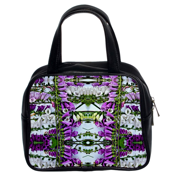 Woven Floral Repeat Classic Handbag (Two Sides)