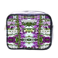 Woven Floral Repeat Mini Toiletries Bag (one Side) by kaleidomarblingart