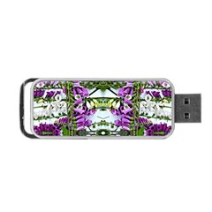 Woven Floral Repeat Portable Usb Flash (one Side) by kaleidomarblingart