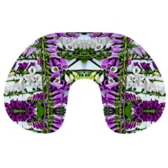 Woven Floral Repeat Travel Neck Pillow by kaleidomarblingart