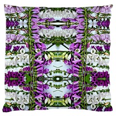 Woven Floral Repeat Large Flano Cushion Case (one Side) by kaleidomarblingart