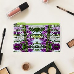 Woven Floral Repeat Cosmetic Bag (xs) by kaleidomarblingart