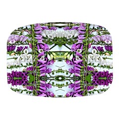 Woven Floral Repeat Mini Square Pill Box by kaleidomarblingart